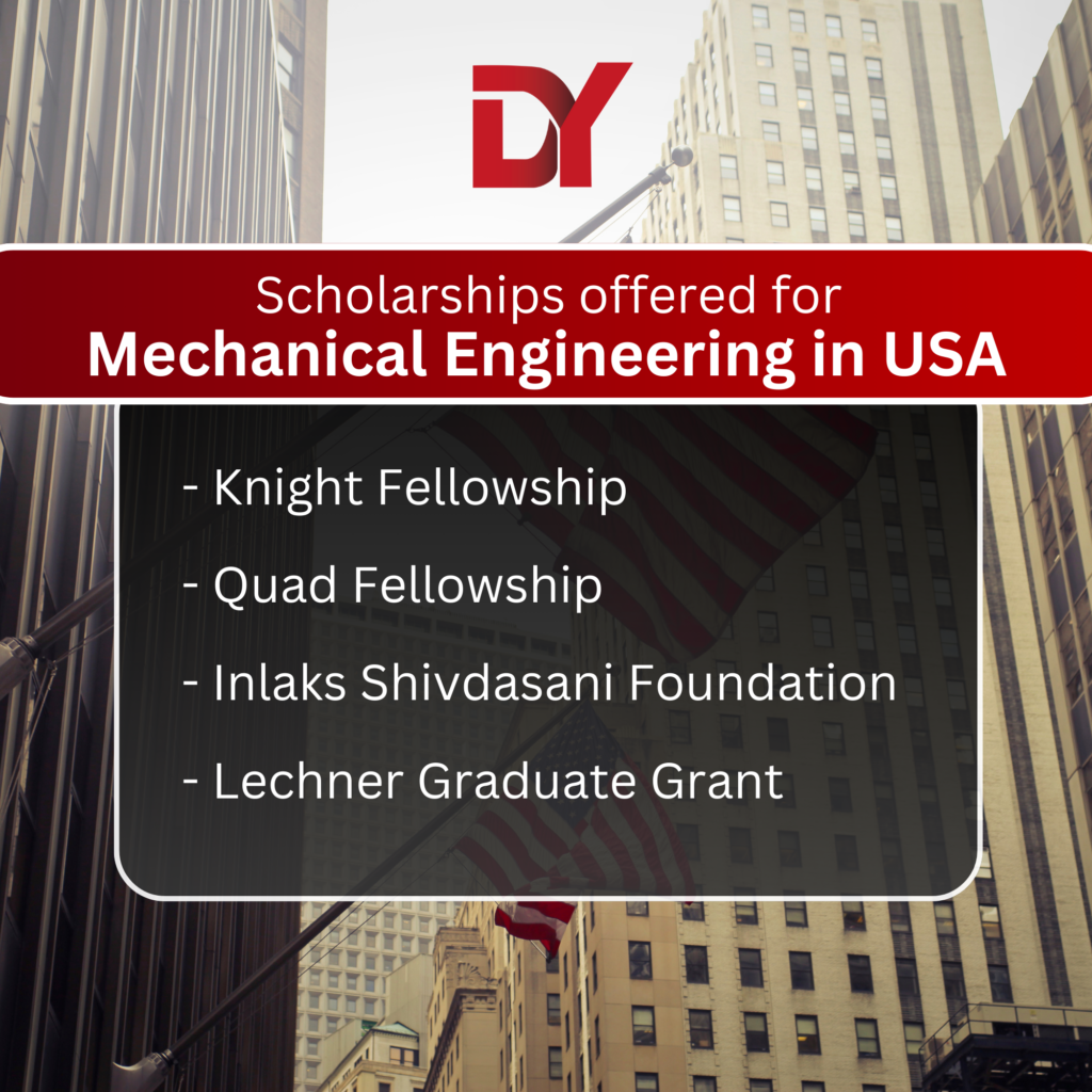 Scholarships for MS in Mechanical Engineering in USA