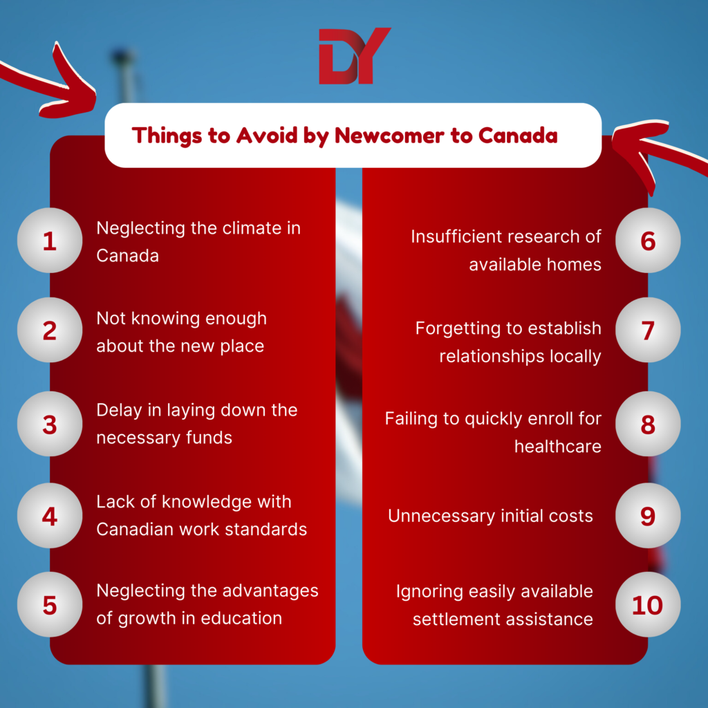 10 Mistakes in Canada by newcomers