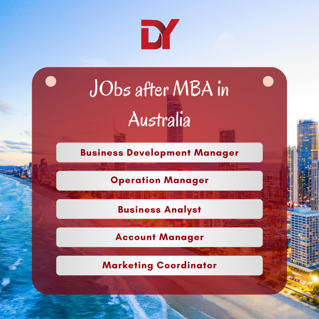 jobs for MBA in Australia 